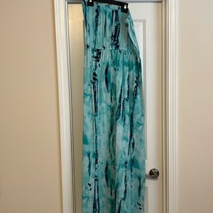 Blue tie dye maxi